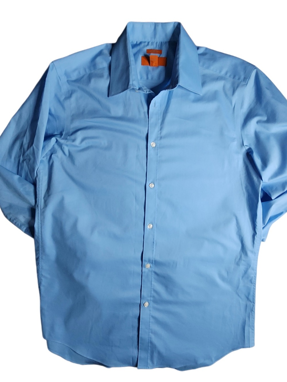 Egara Men’s Light Blue Stretch Extreme Slim Fit Dress Shirt 16 34/35